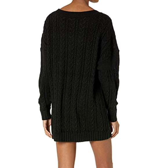 NWOT BB Dakota by Steve Madden Women's Miss Mood sweater Dress Black S - Picture 2 of 5